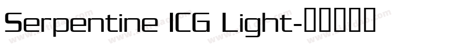 Serpentine ICG Light字体转换